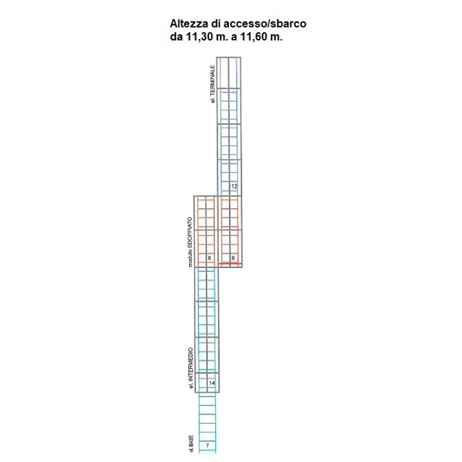 Vendita online Scala a gabbia alla marinara Self System 11,30 m.